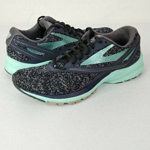 Brooks Launch 4 Running Shoes Black Gray Mint Green Women's Size 9.5
